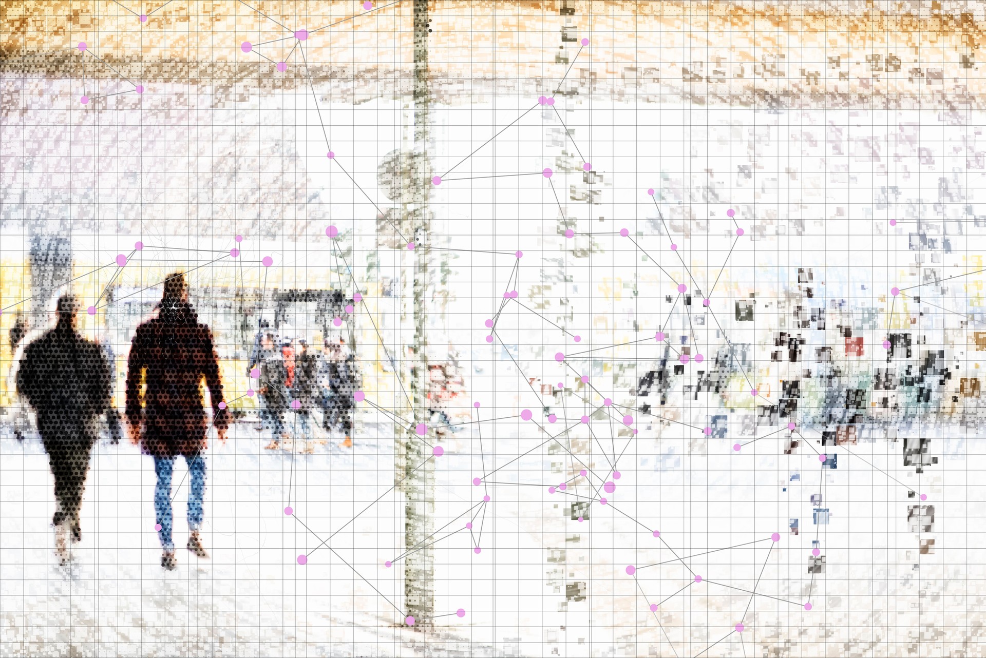 Digital city concept, Internet of things, networking, Big data
