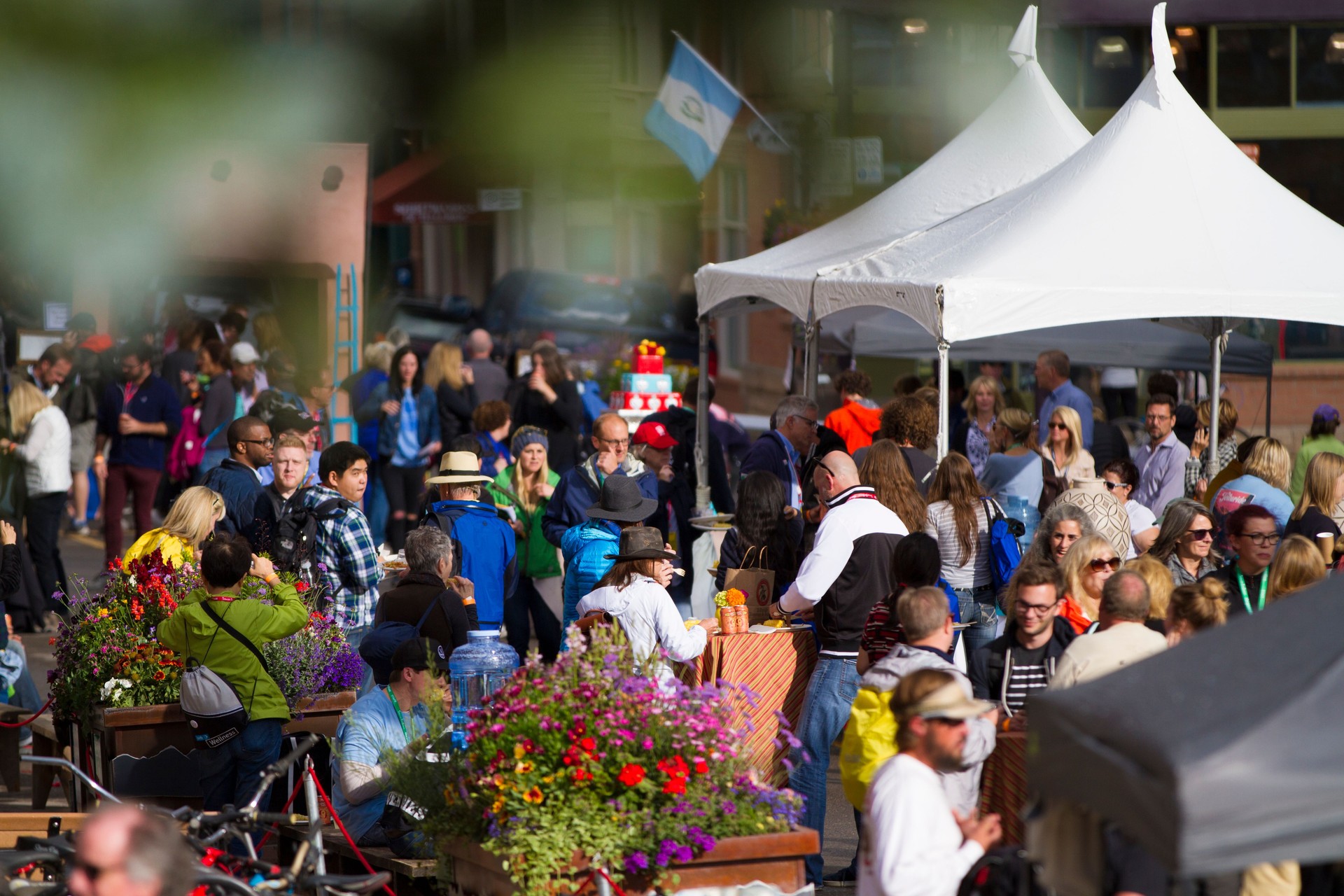 Crowd of people at an outdoor festival